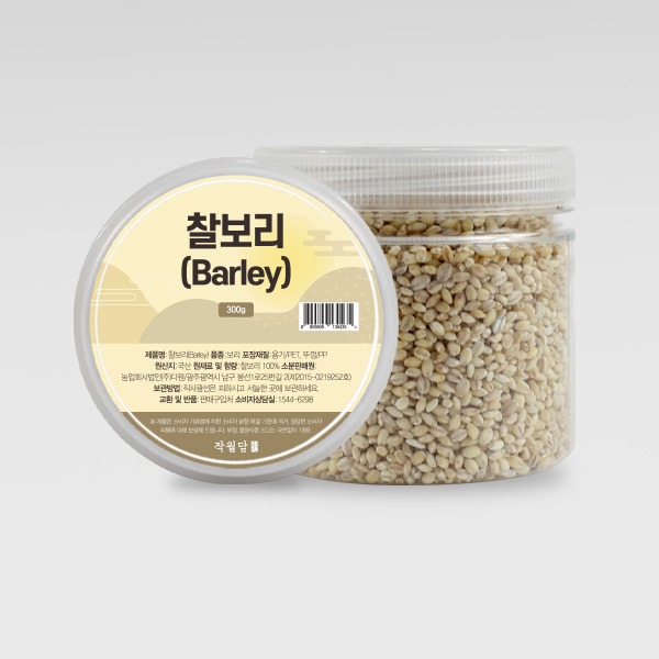작월담 국산 쫀득한 찰보리 300g (곡물)